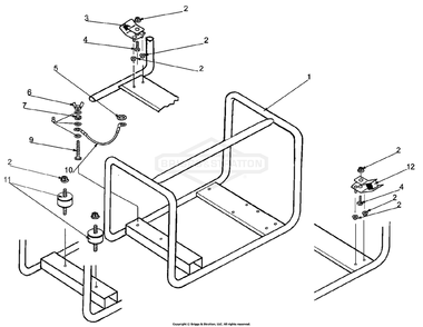 Part Location Diagram of 102632GS Briggs and Stratton Cradle yellow